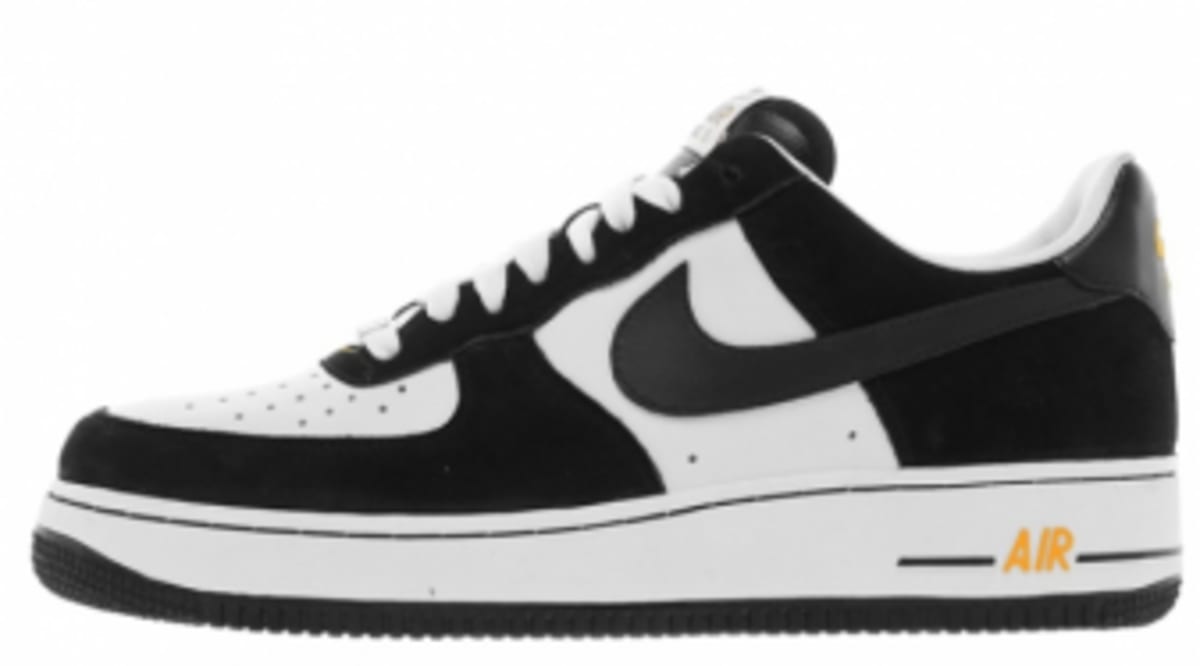 black and white air force 1 with gold