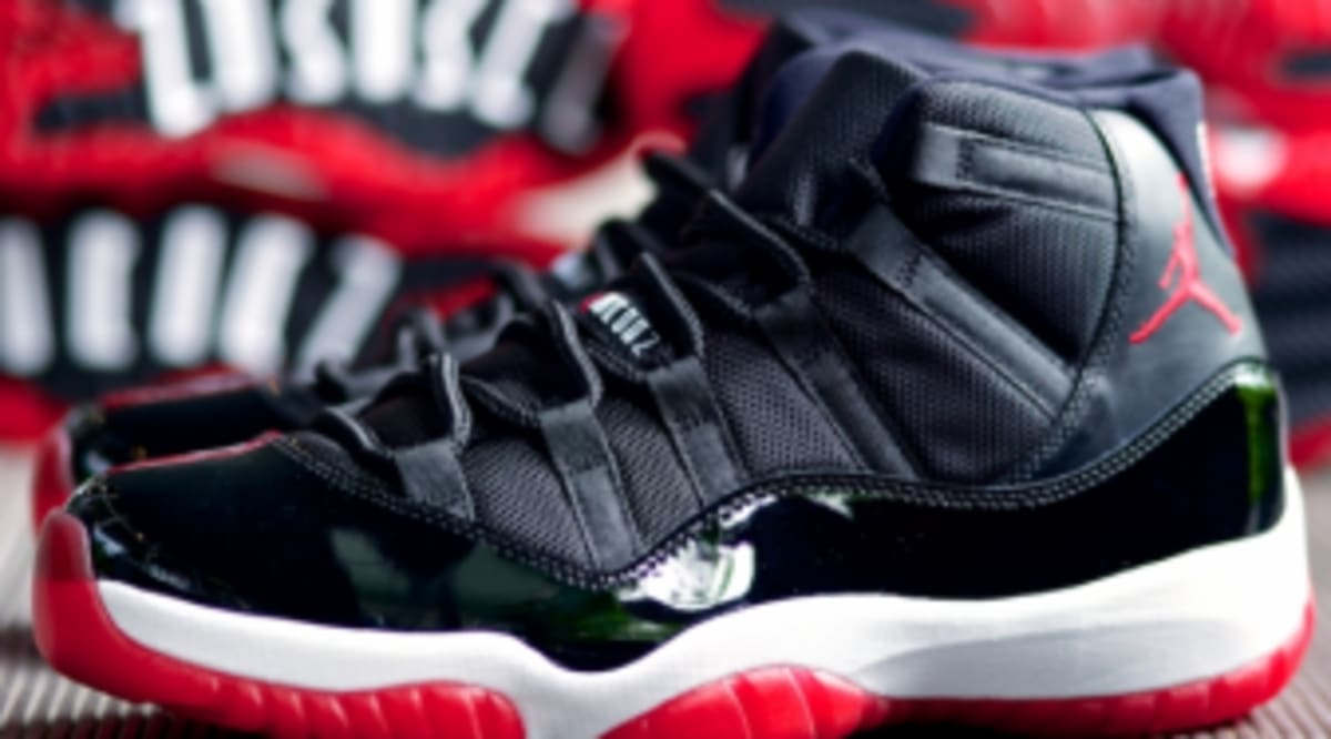 retro 11 jordans red and black