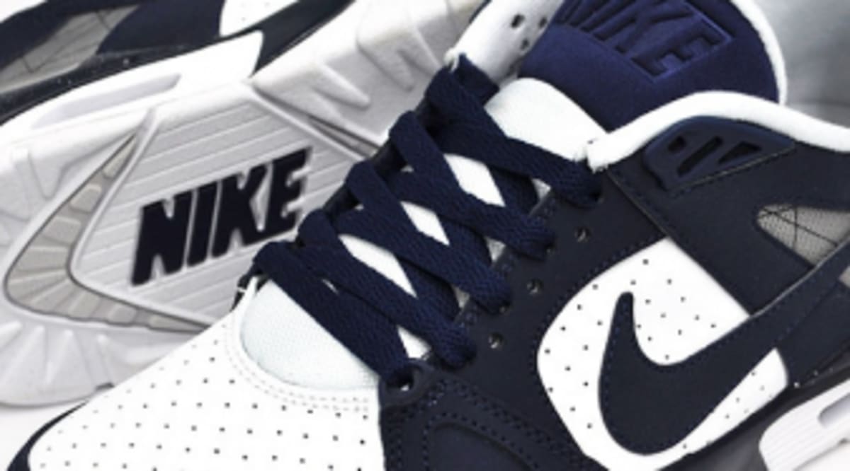 navy and white nikes