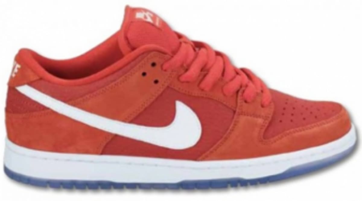 blue red and white shoes
