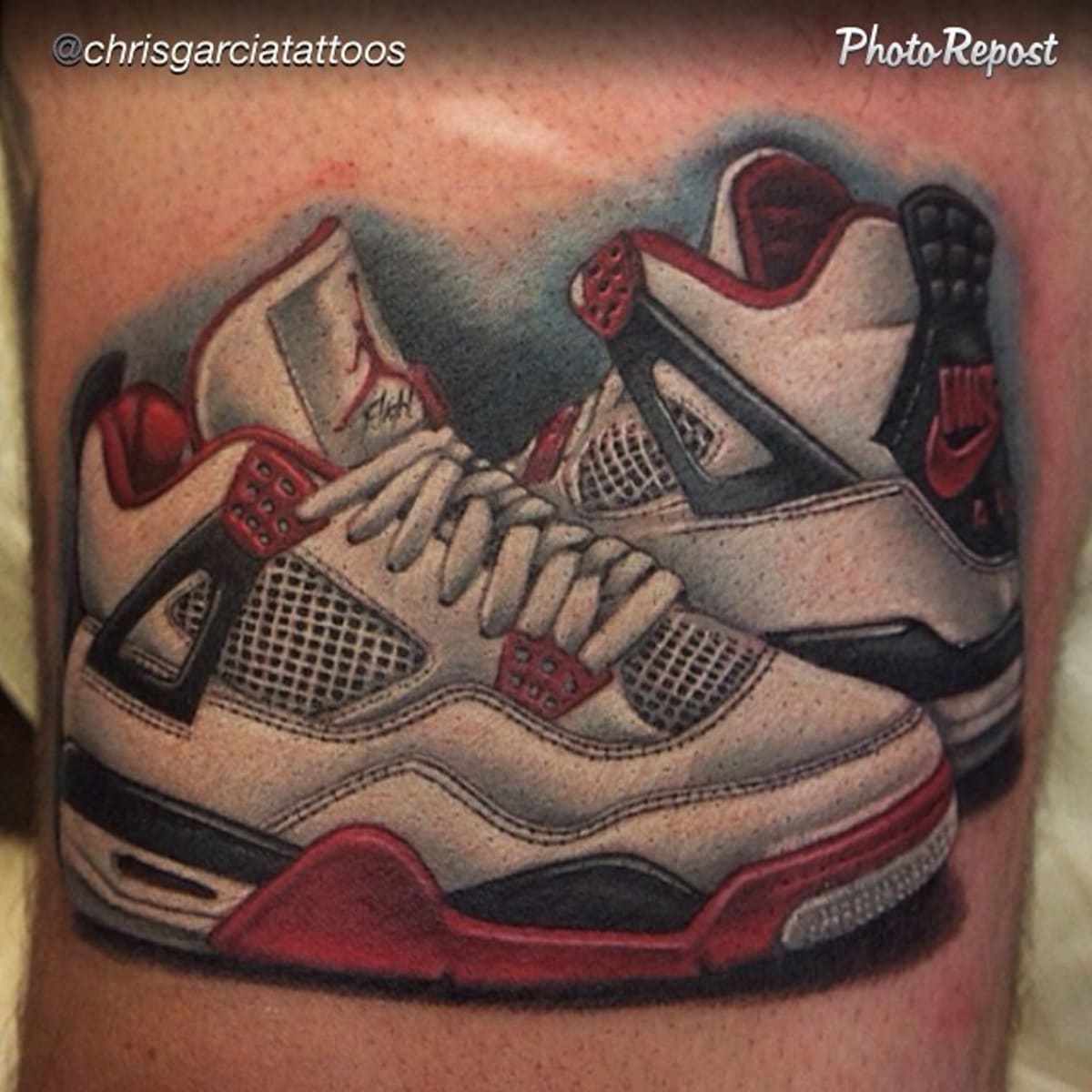 Air Joradan 4 "Fire Red" Best Sneaker Tattoos Sole Collector