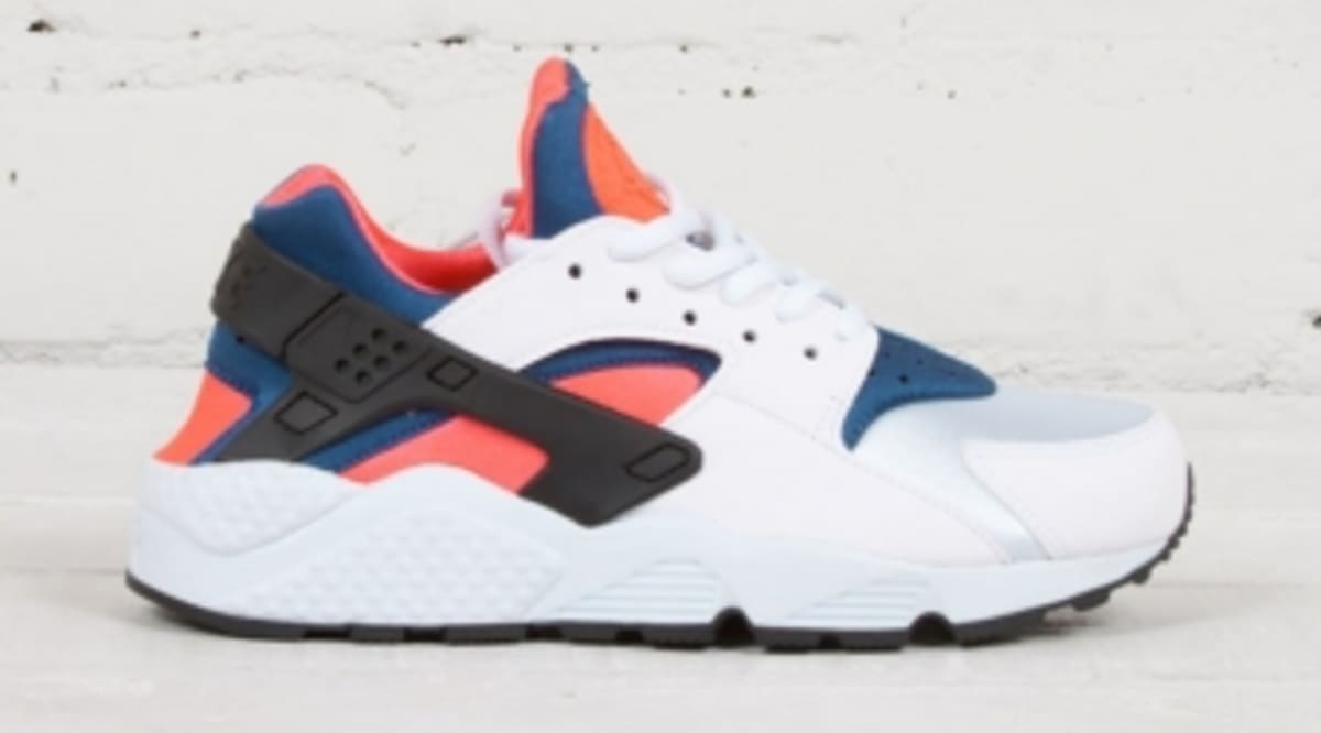 white blue and orange huaraches