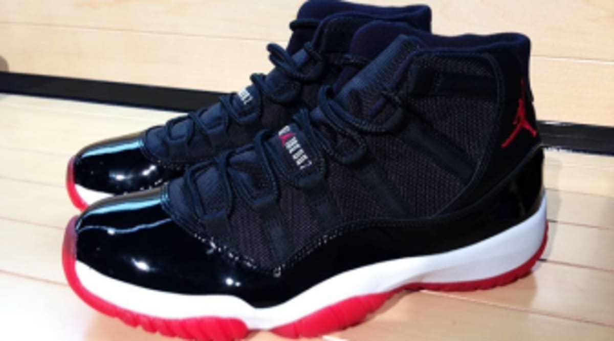 red white and black jordan 11