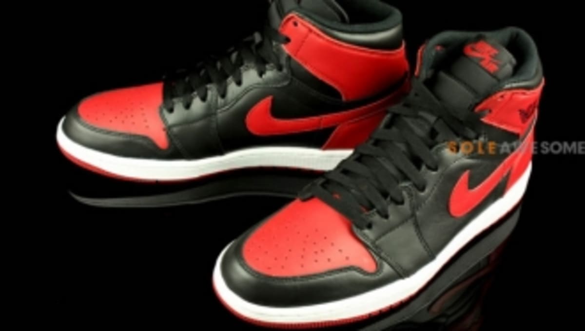 jordan one black and red