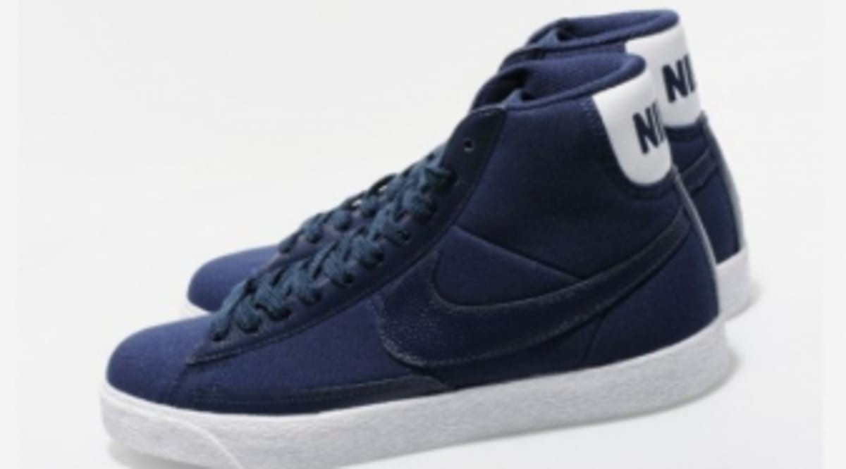 Nike Blazer Mid Premium TG - Navy Canvas | Sole Collector