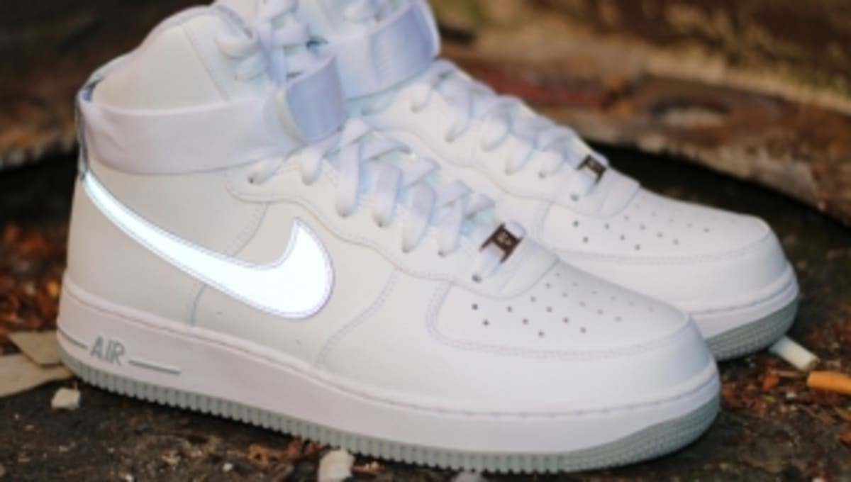 Nike Air Force 1 High White/Reflective Silver Sole Collector