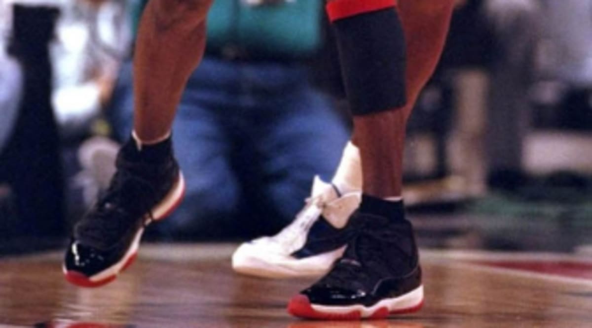 Flashback // Michael Jordan in the Air Jordan XI Black/True Red | Sole ...