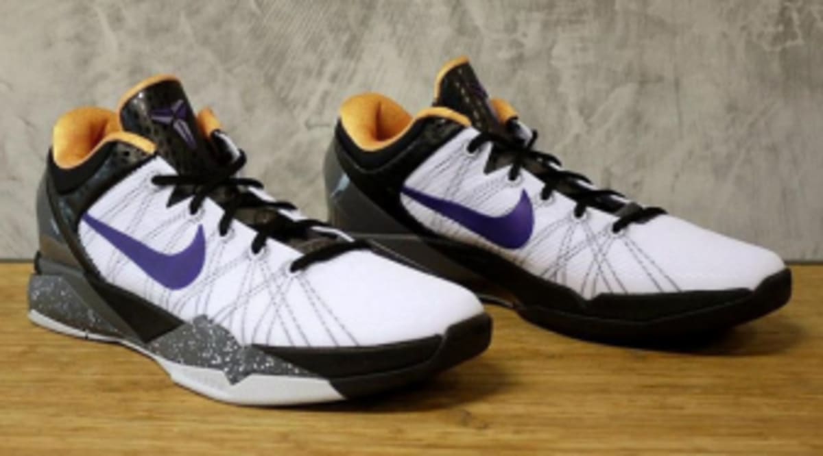 purple and gold kobe shoes