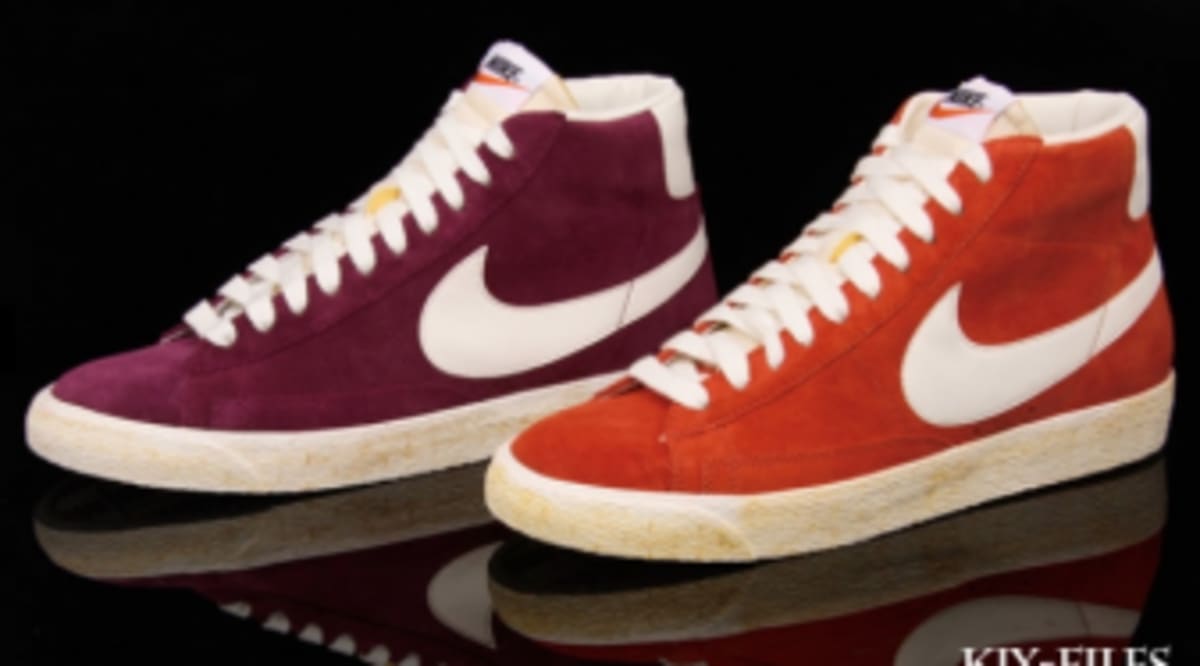 nike blazer hi suede vintage red