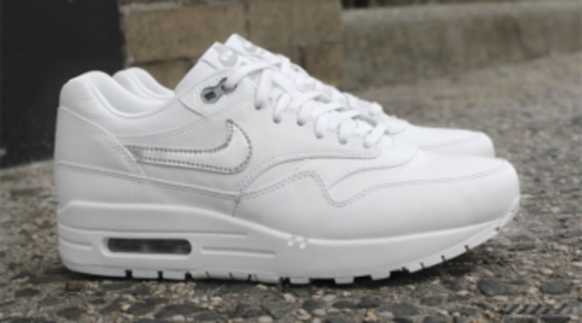 white and silver airmax