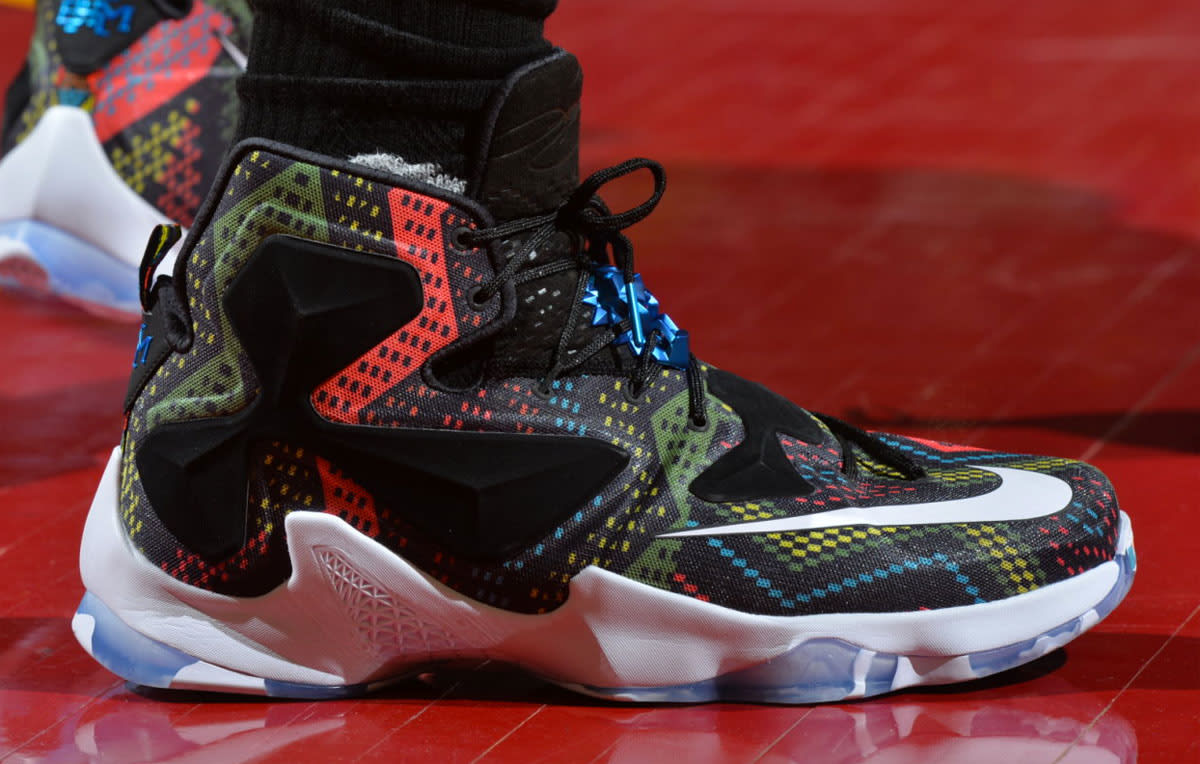 lebron james in game shoes