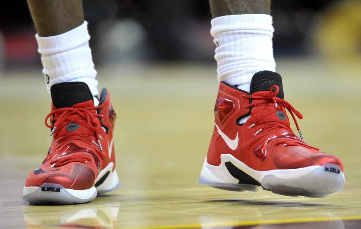 lebron james in game shoes