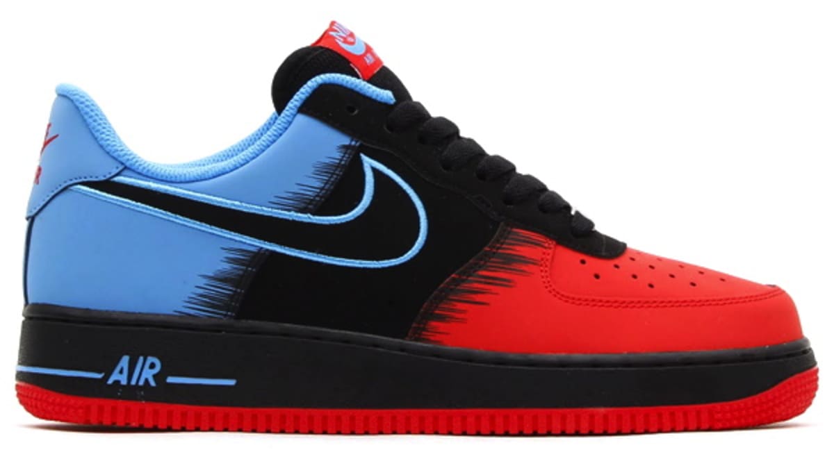 air force 1 high top blue and red