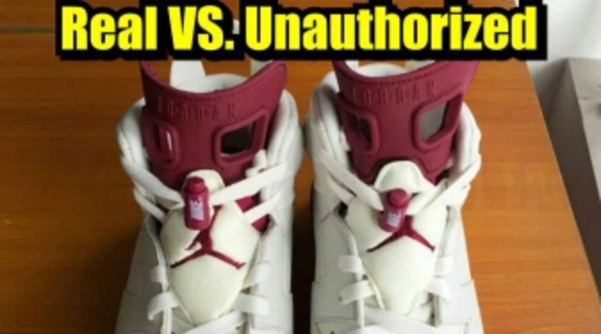 Maroon' Air Jordan 6s Are Real or Fake 