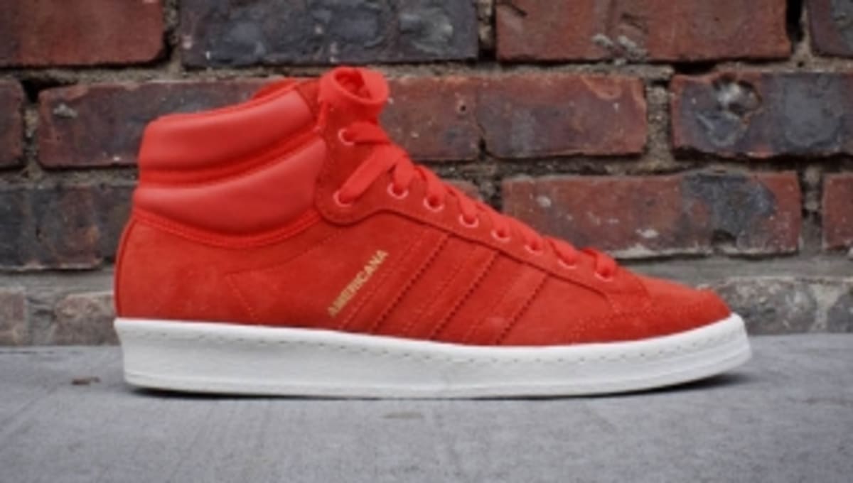 all red suede adidas