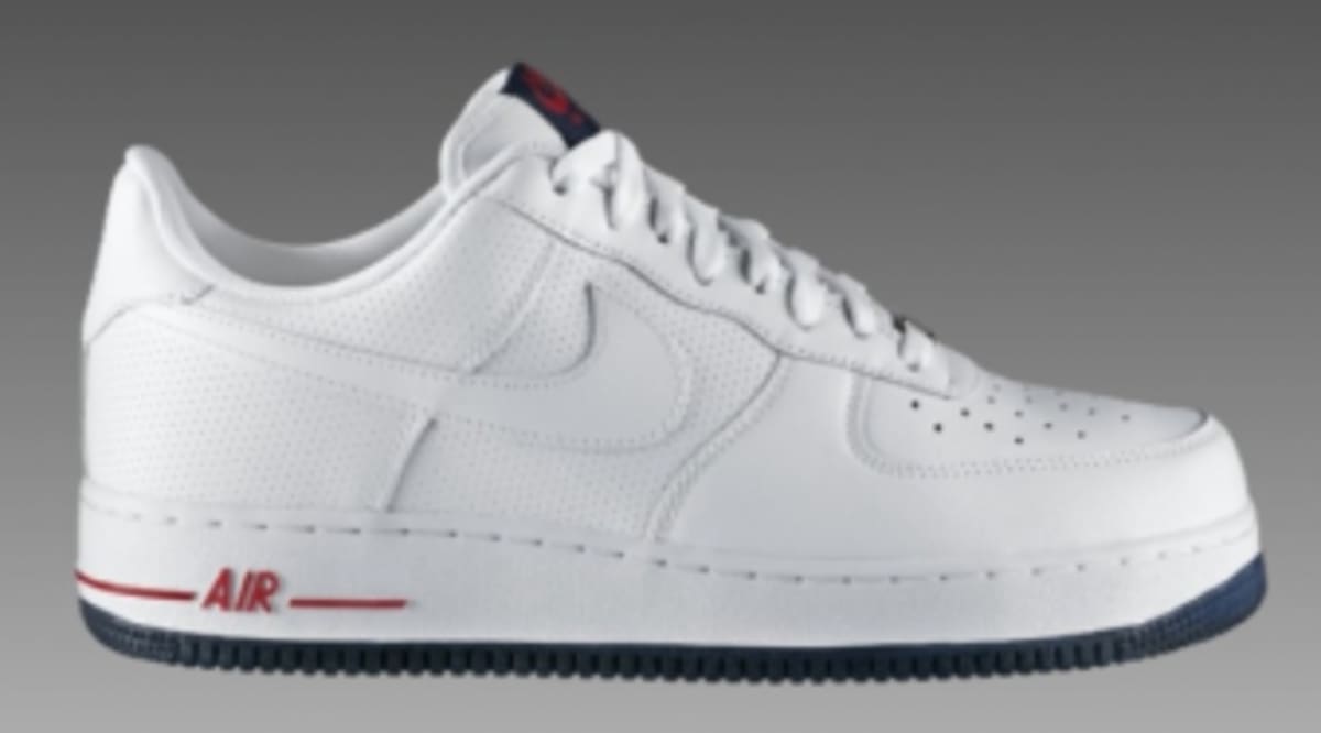 white air force 1 with red bottoms