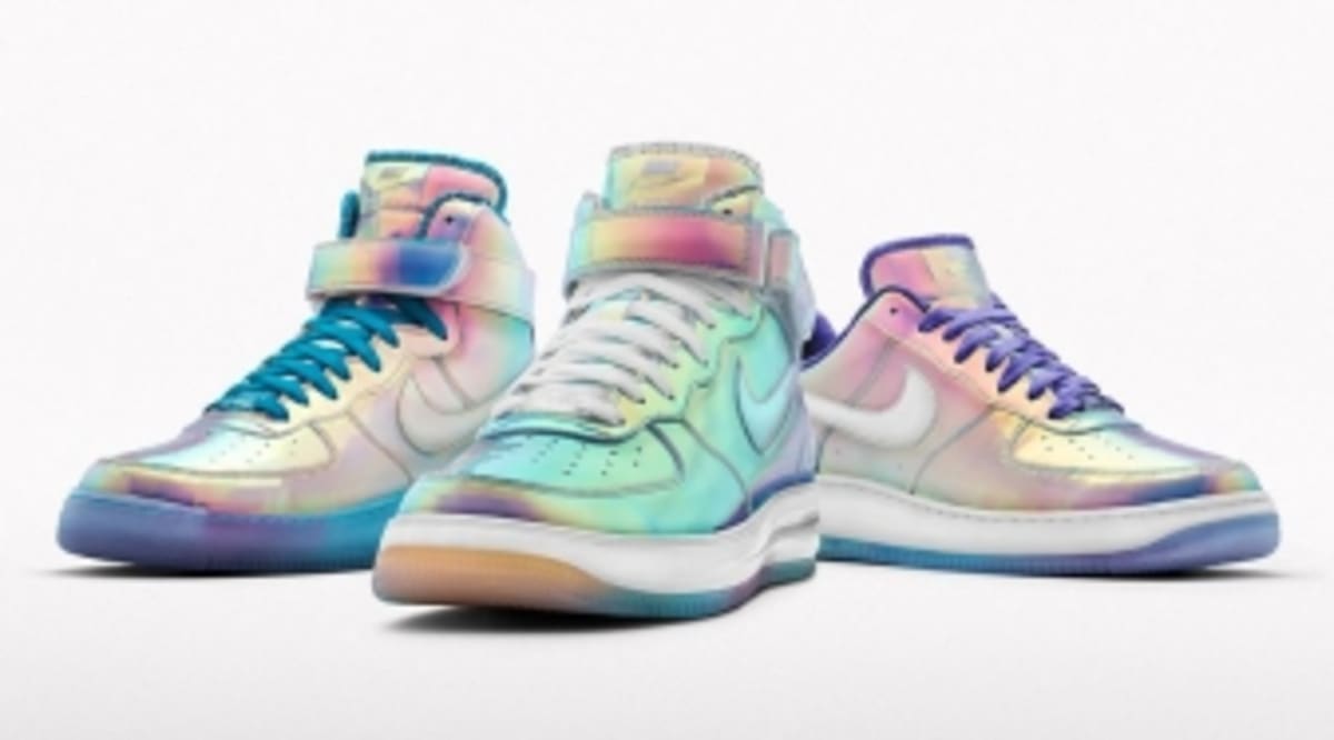 barely rose iridescent air force 1