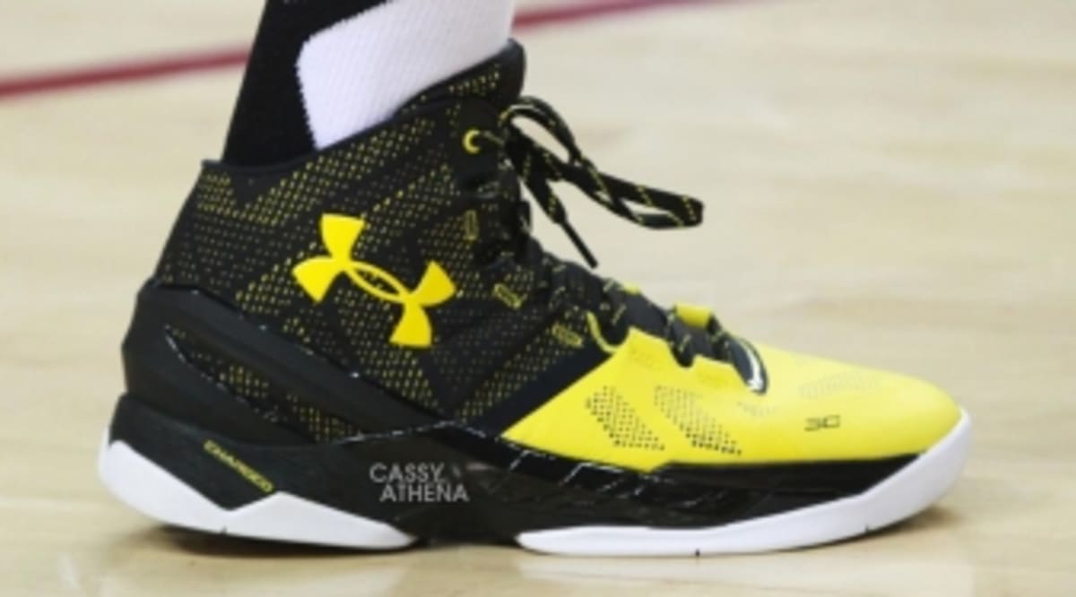 Chris Brown Debuts the Under Armour Curry Two In Black & Yellow | Sole ...