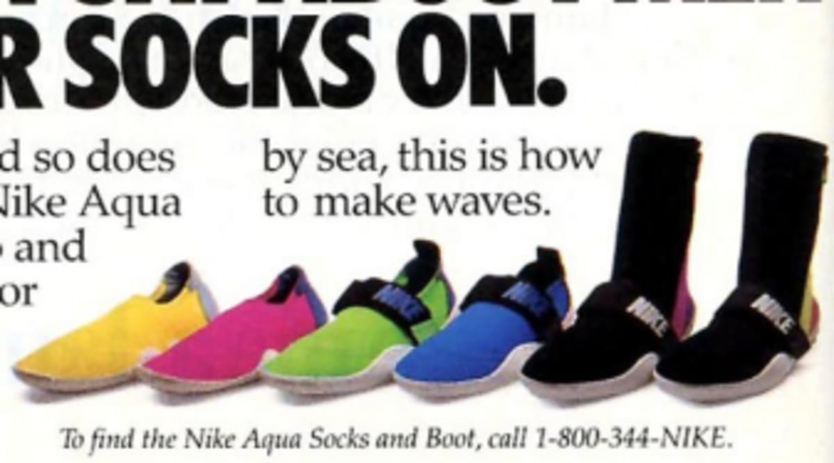 Roadblock Serious make it flat Vintage Ad: Nike Aqua Socks | Sole Collector