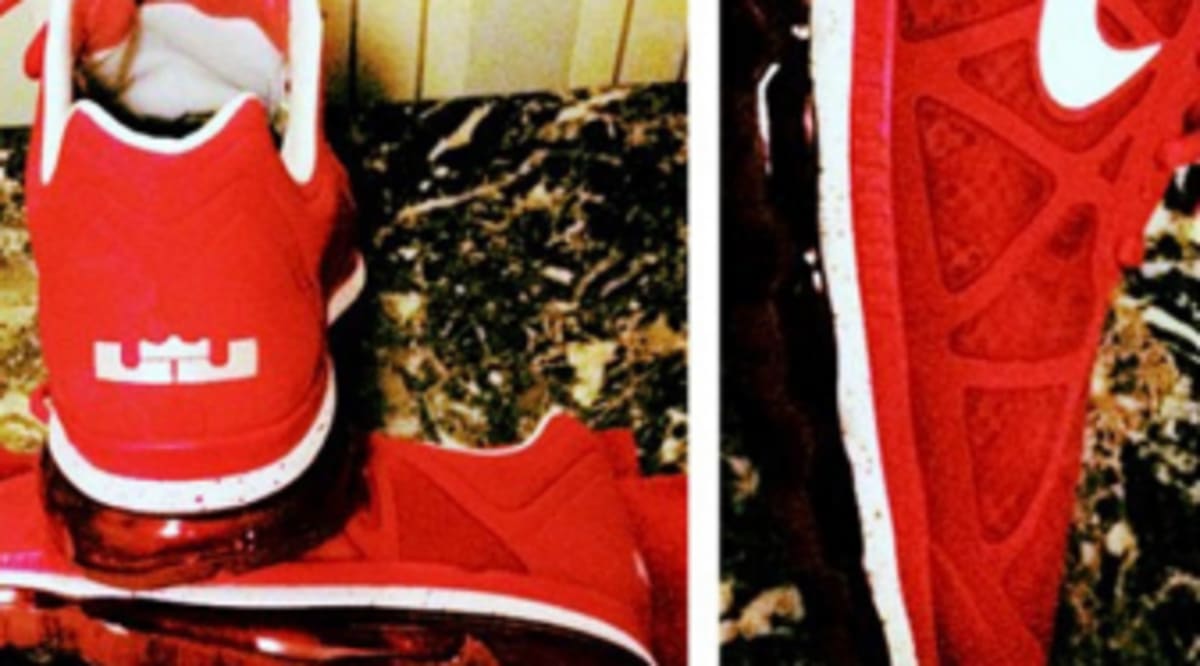 lebron james red bottom shoes