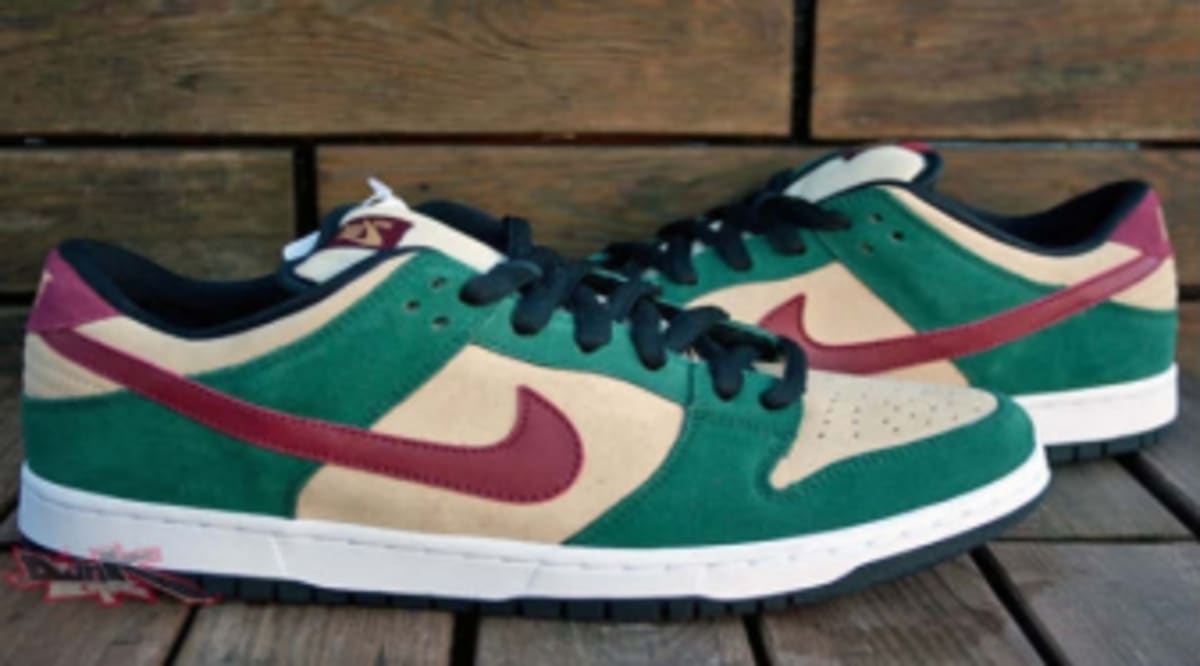 green and gold sb dunks