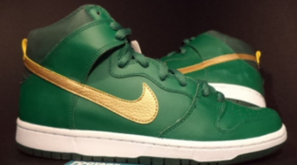 nike sb dunk high st patty's day