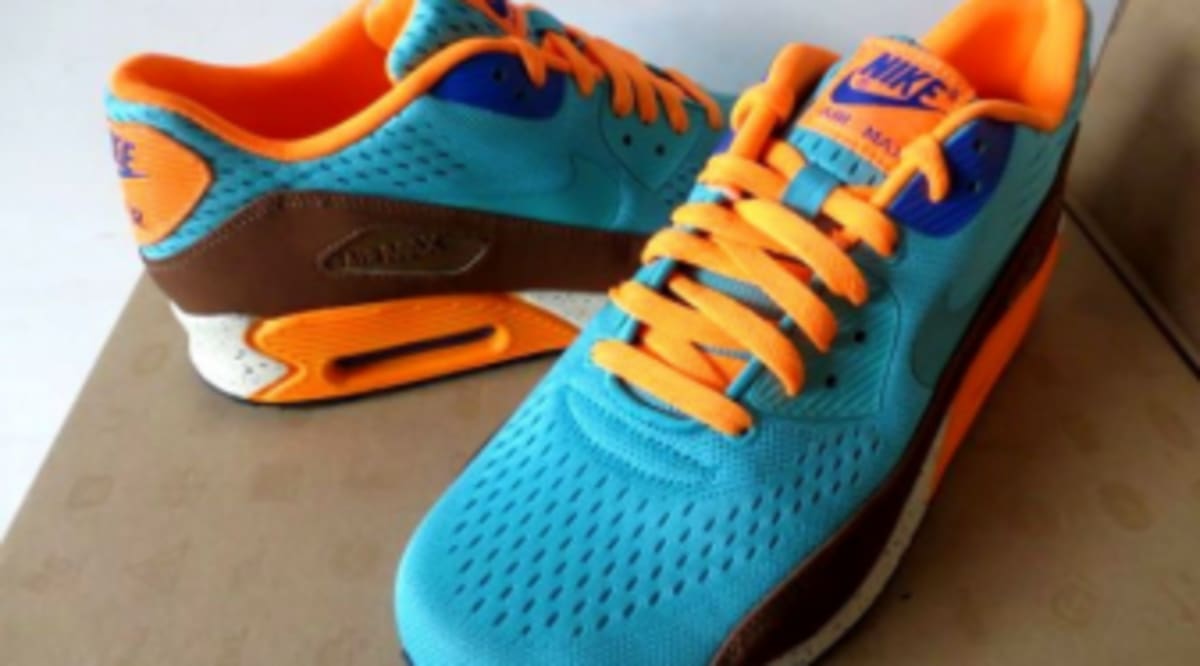 blue and orange air max 90