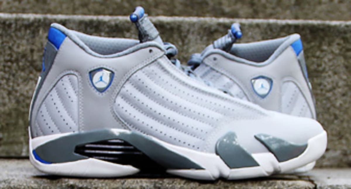 jordan 14 wolf grey on feet