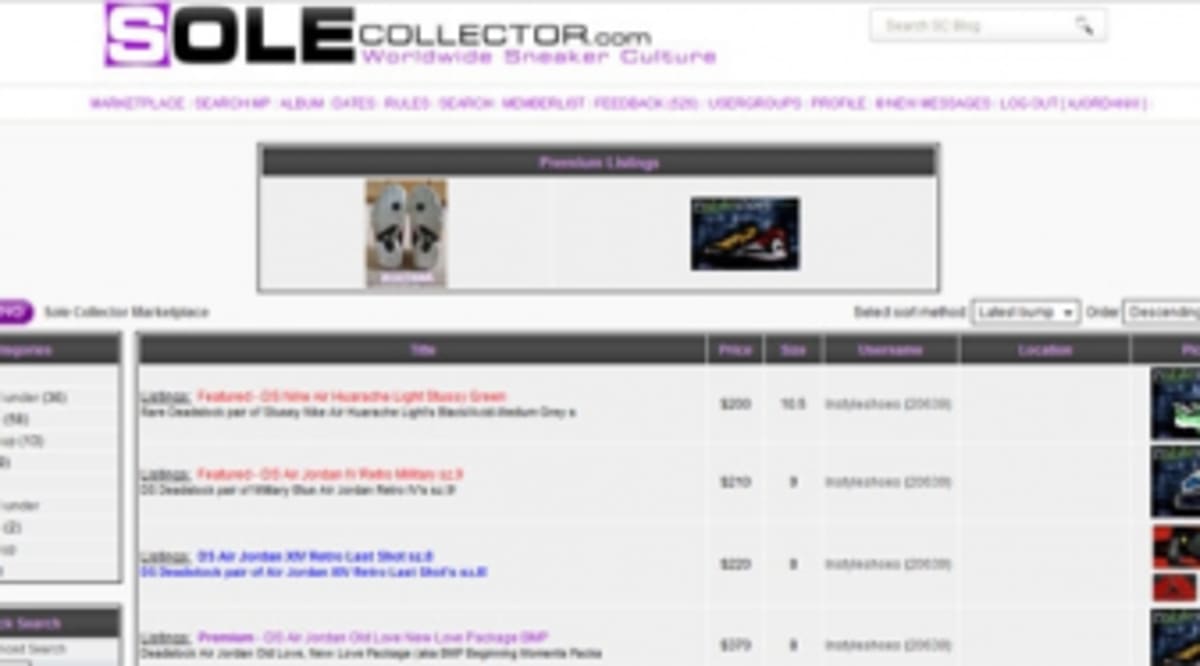 All New Marketplace On The Forums! Sole Collector