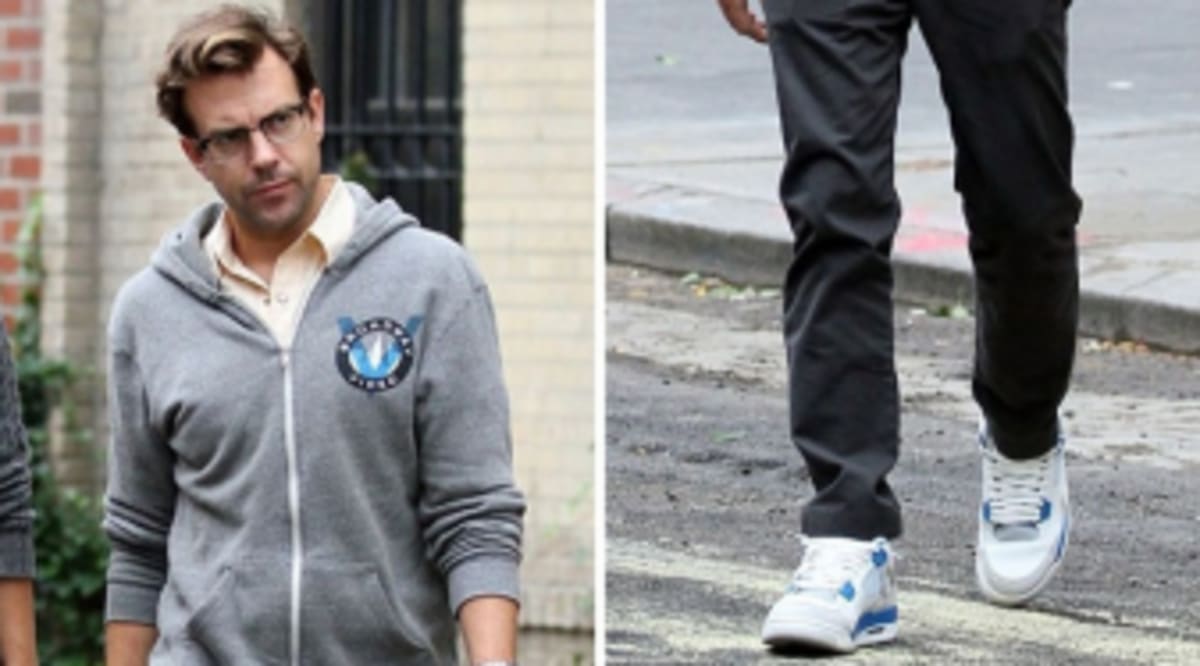 Jason Sudeikis Wears Air Jordan 4 Military Blue Sole Collector