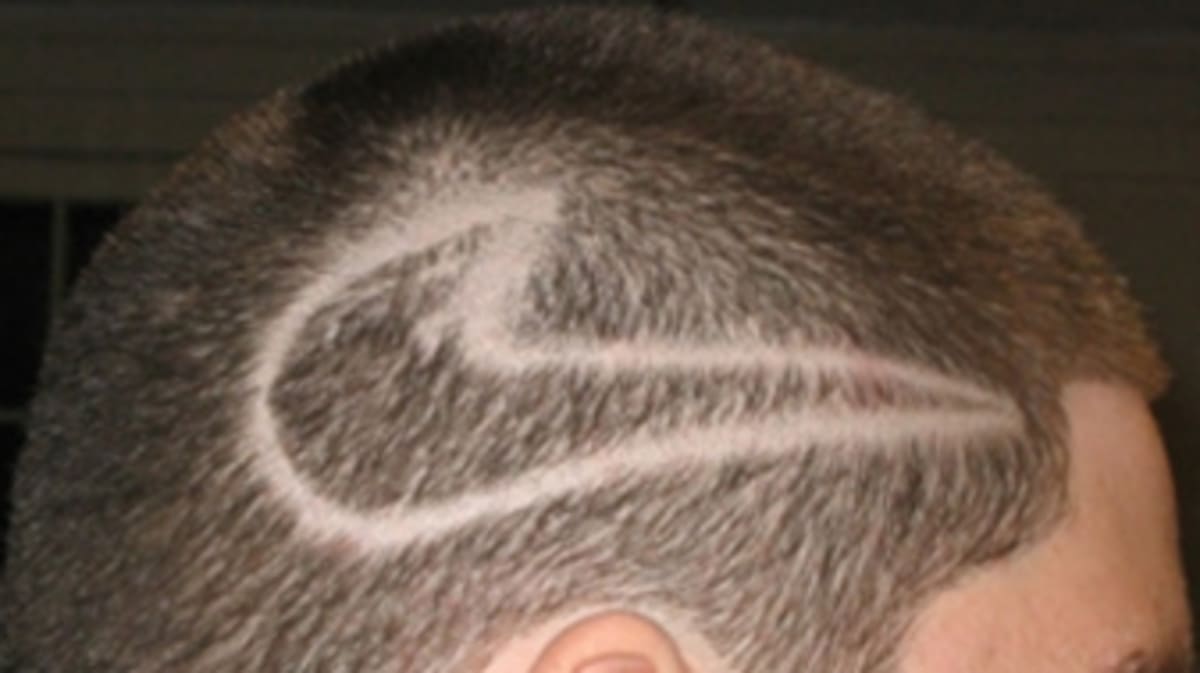 nike swoosh hair