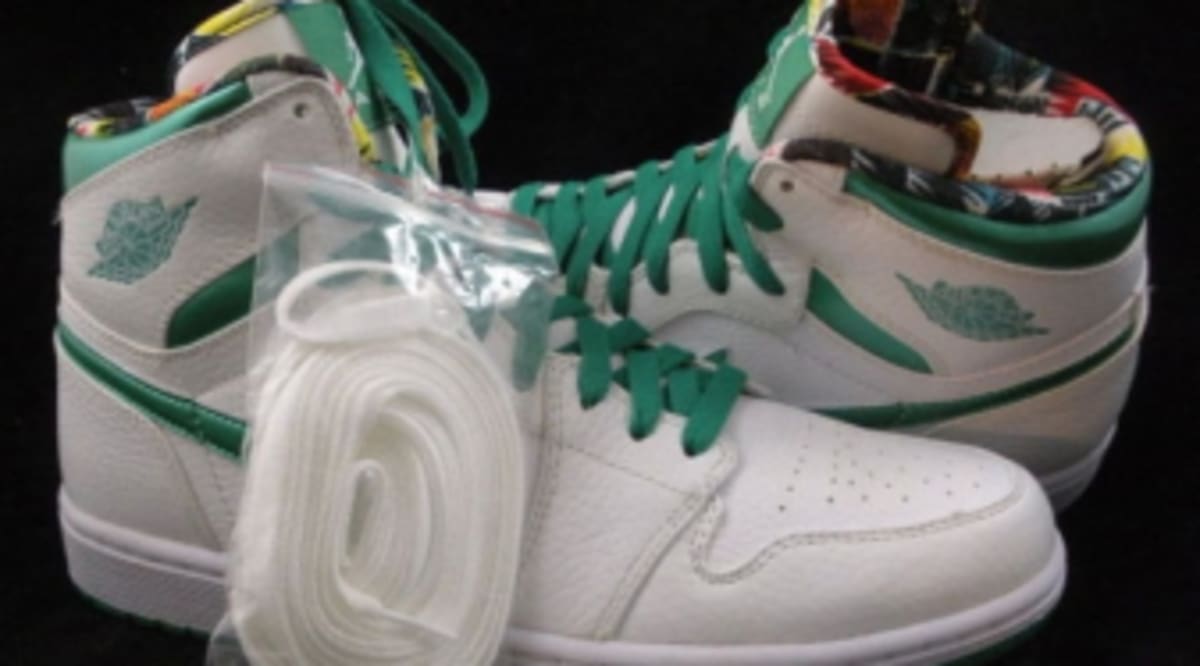 jordan retro 1 white and green