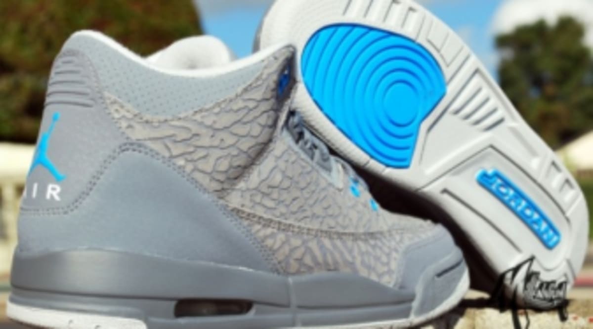 jordan 3 cool grey blue glow