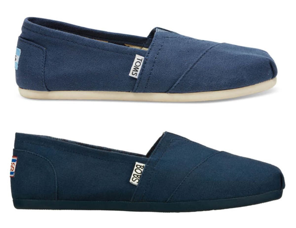 TOMS Canvas Classics / Skechers BOBS Plush Worst Fake Skechers Sole