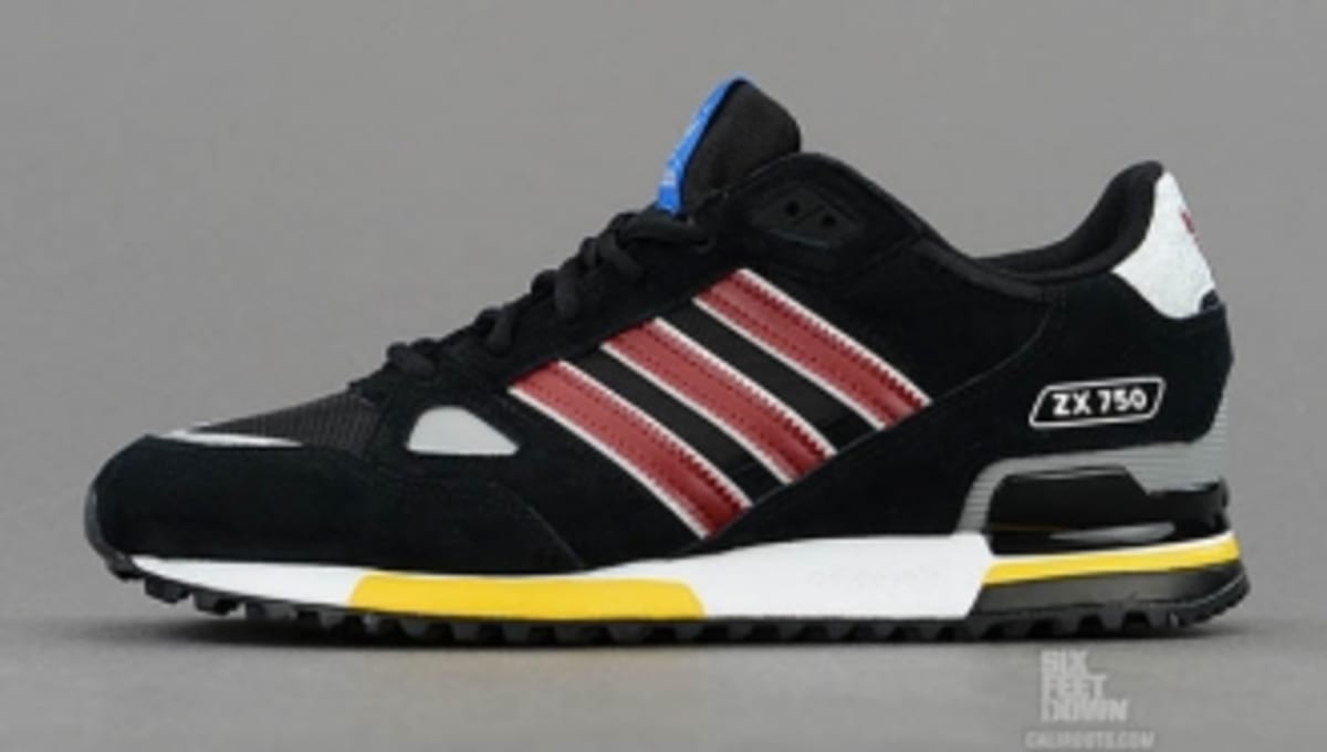 adidas zx 750 black red green yellow