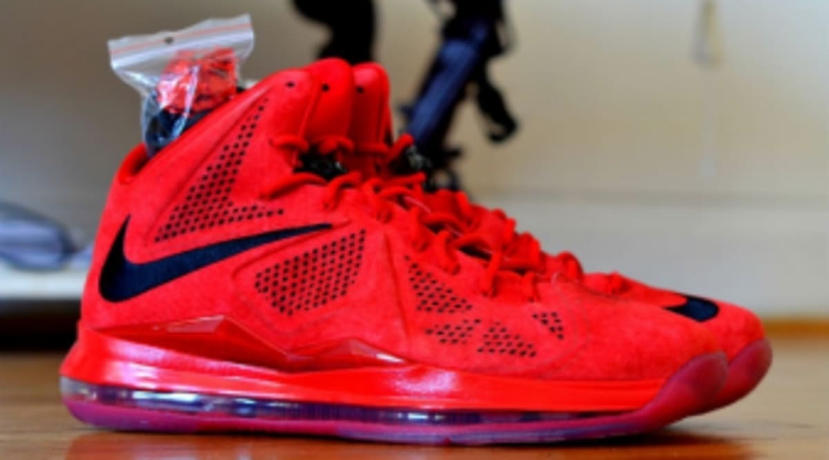 lebron 10 red suede