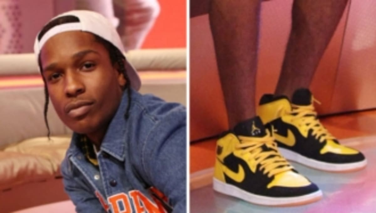 asap rocky wearing jordan 1