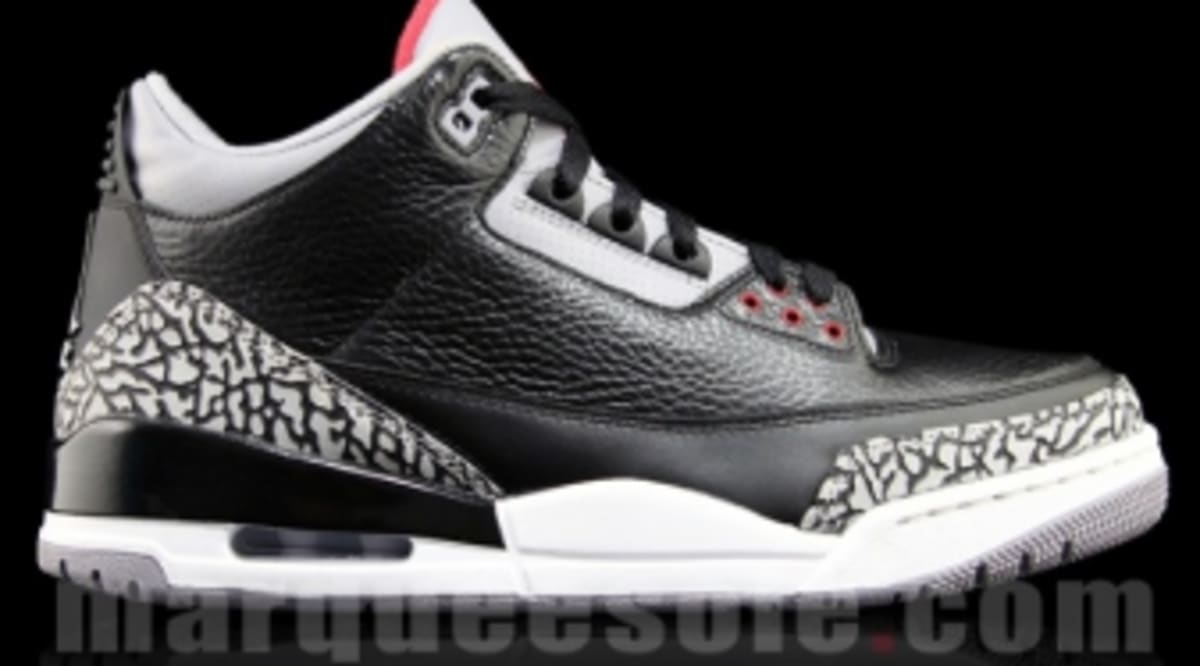 jordan retro 3 red black gray