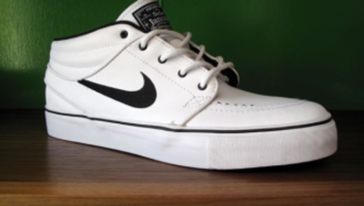 nike sb zoom stefan janoski white leather skate shoes