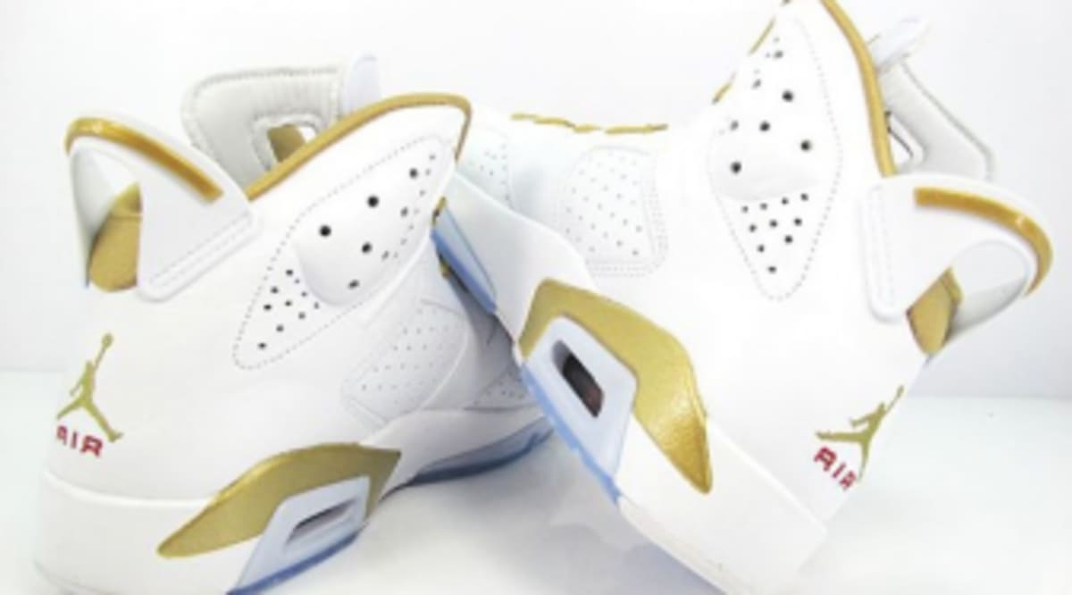 white and gold retro 6