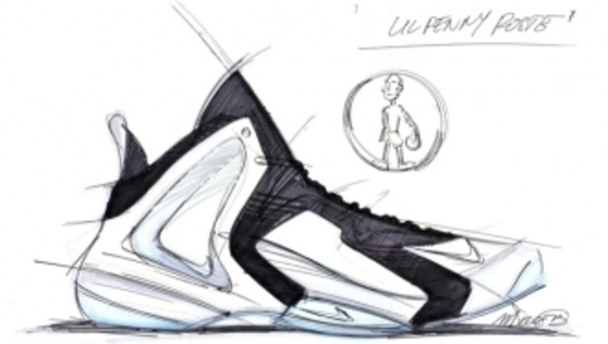 Sneaker Sketch of the Week // Marc Dolce's Nike Lil Penny Posite | Sole ...