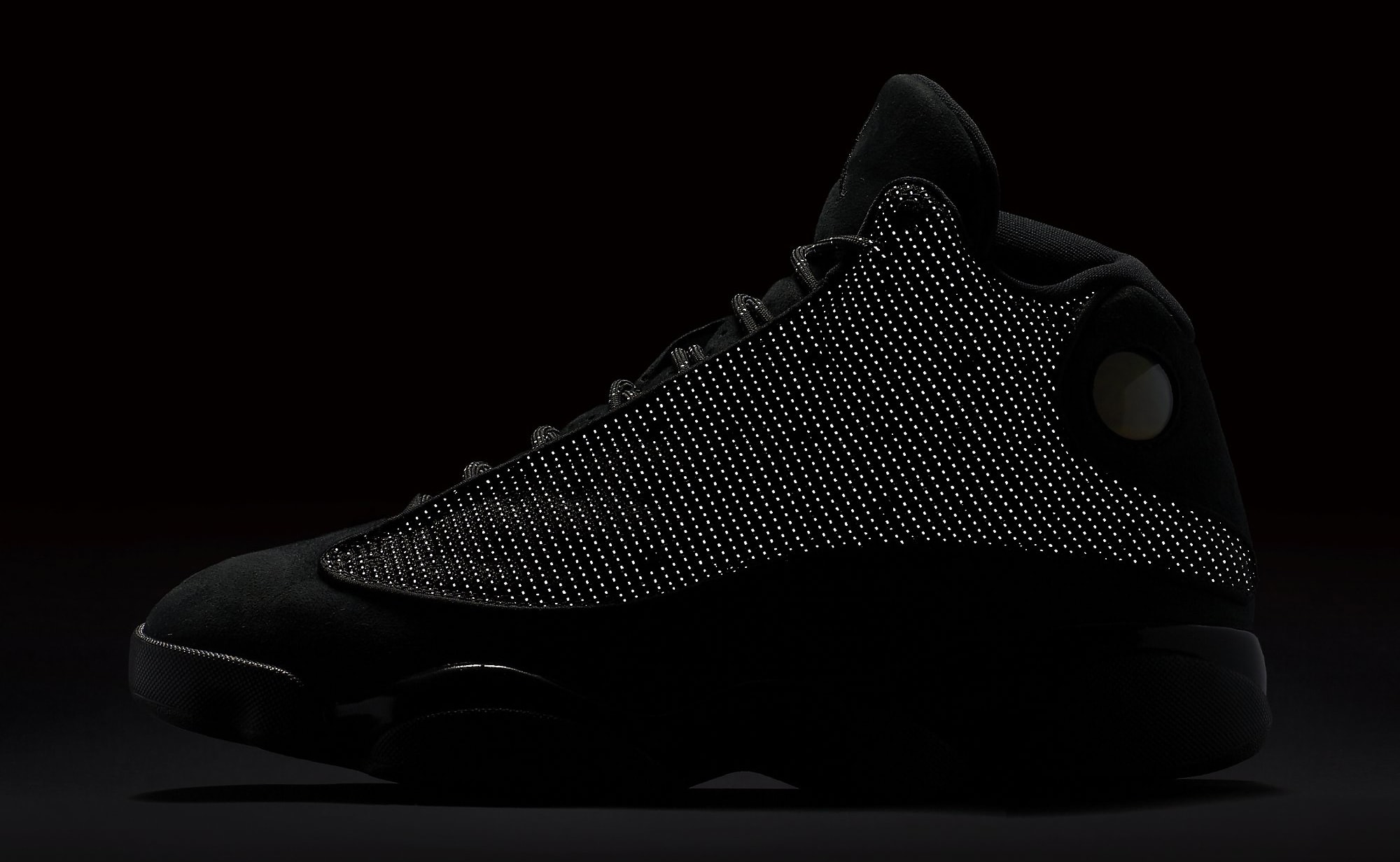 black jordan 13 black cat