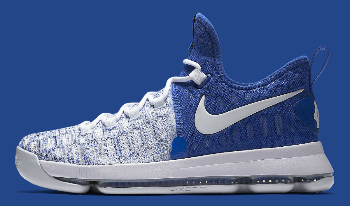 blue and white kd 9