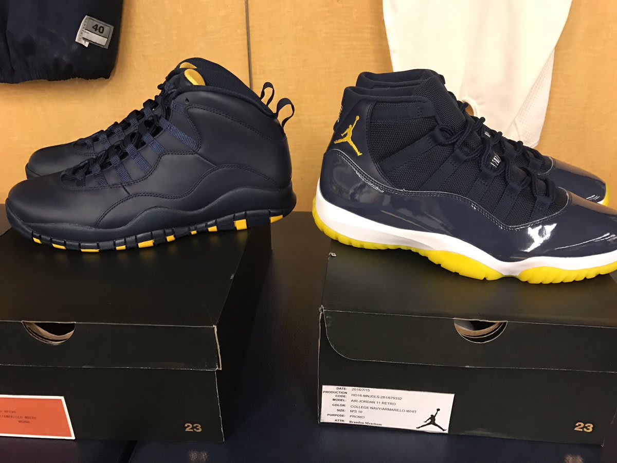 michigan color jordans