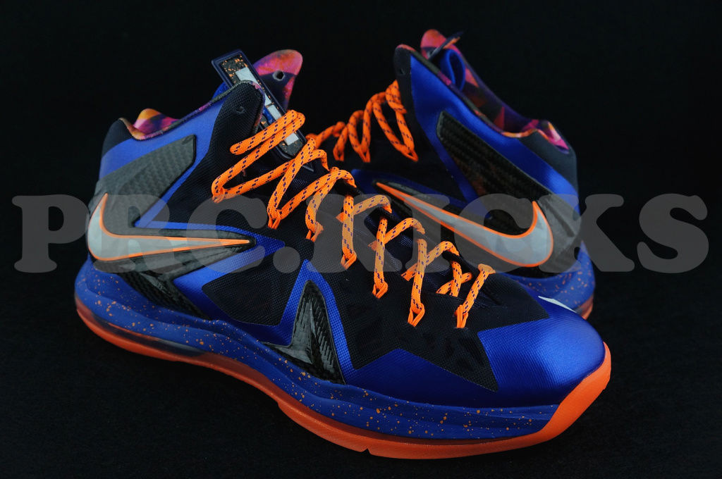 Lebron 10 blue store and orange