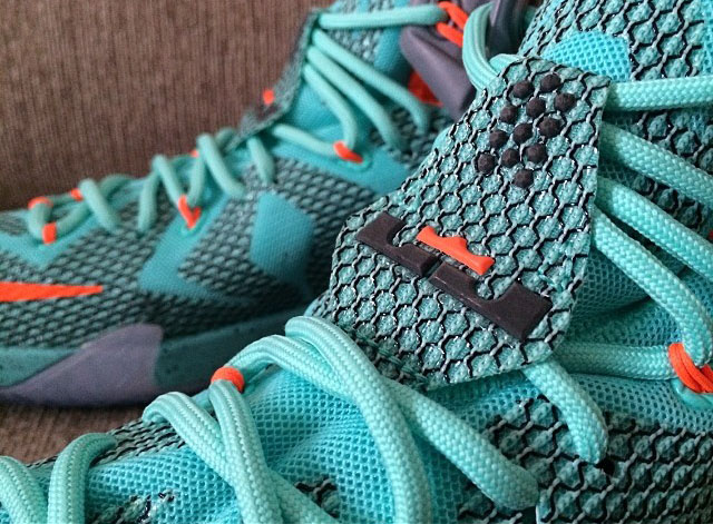 Nike LeBron XII 12 Teal/Grey-Orange Sample (24)