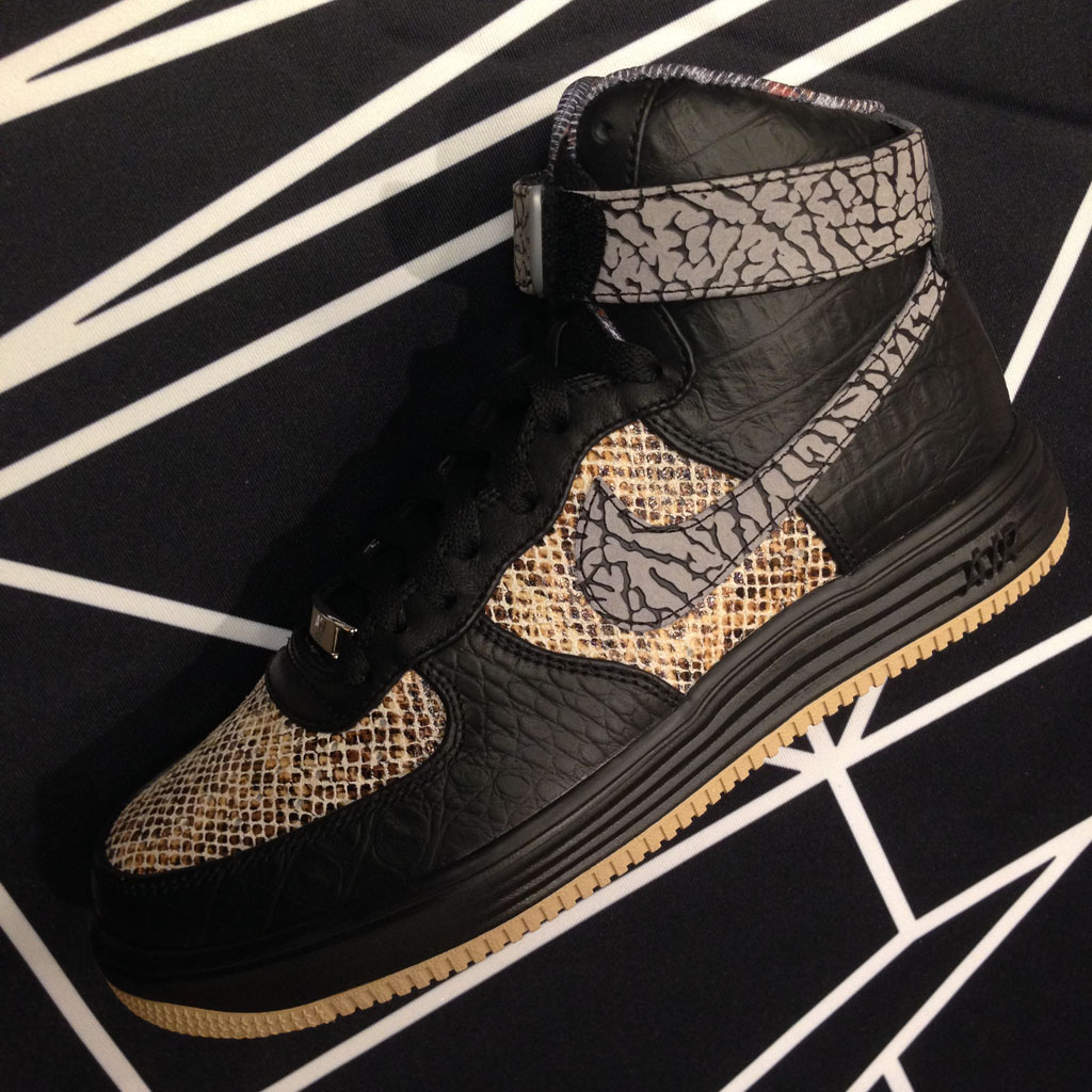 NIKEiD Air Force 1 Hi Gumbo League Snake/Croc-Elephant