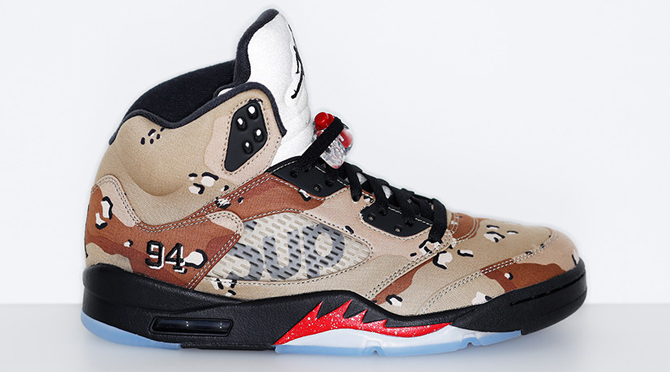 Camo Supreme x Air Jordan 5s Will 