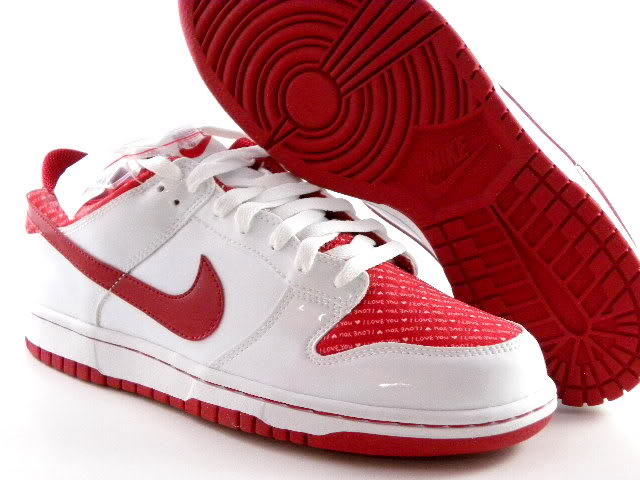 vintage nike red 2003 valentines air force 1