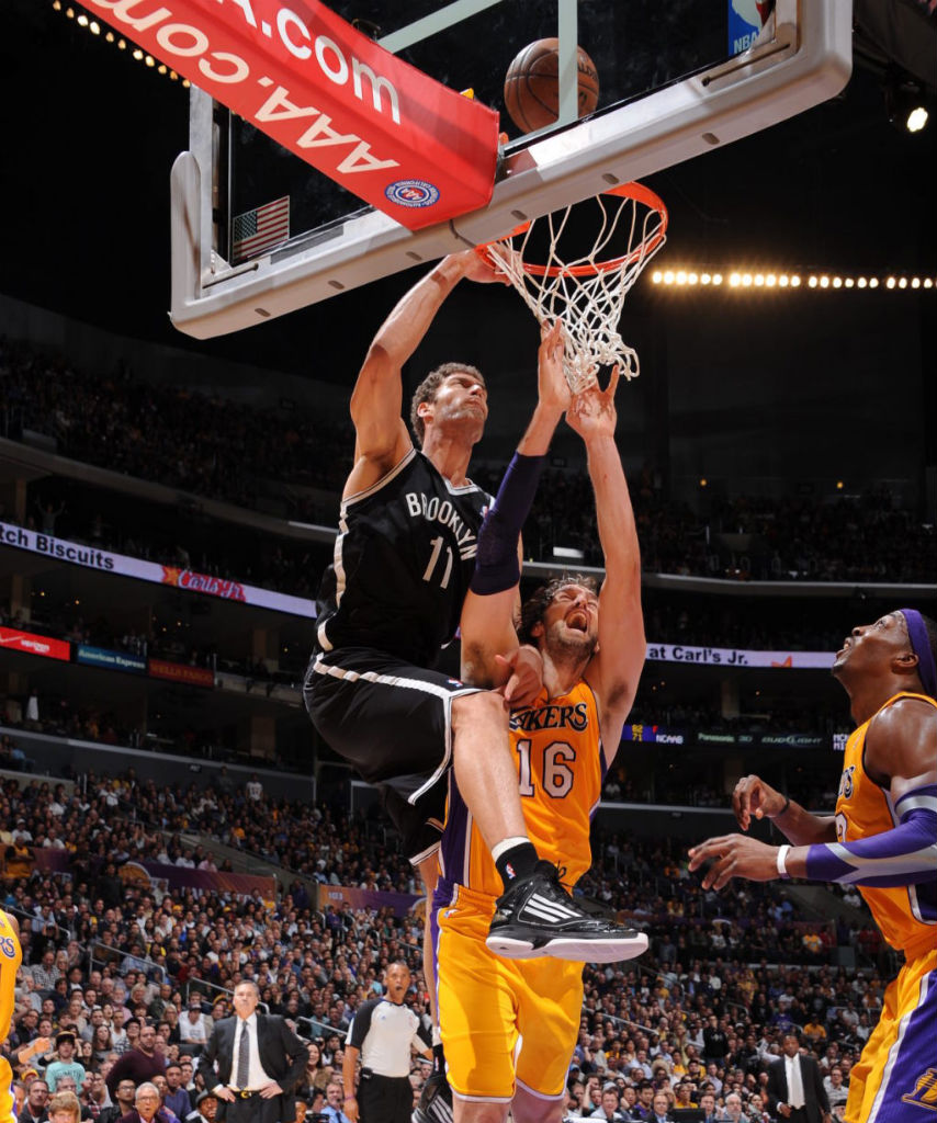 Brook Lopez wearing adidas adizero Ghost Black White